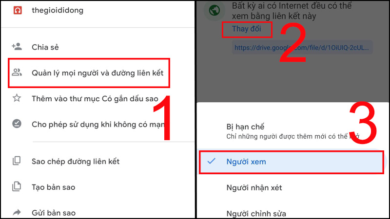 Để mọi người cùng xem được trên Facebook, bạn chọn Quản lý mọi người và đường liên kết > Chọn Thay đổi > Chọn Người xem.